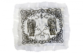 накидка на подушку шелк церк (накат) с белым рюшем